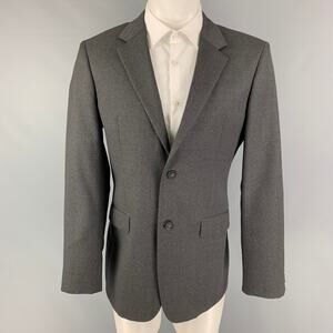 CALVIN KLEIN COLLECTION Size 40 Dark Gray Wool Sport Coat